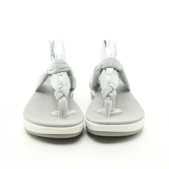 Clarks Cloudsteppers Arla Nicole Sandals Women 6.5 Gray/White - Picture 5 of 16